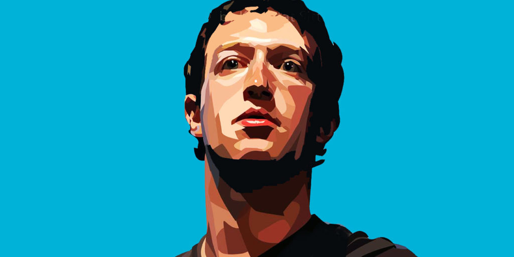 Mark Zuckerberg olhando para frente